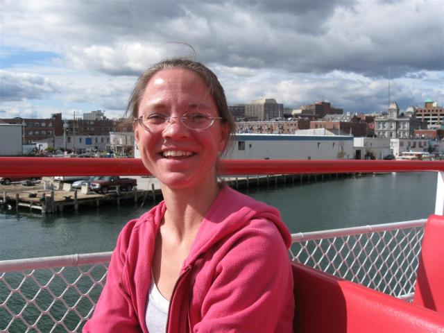 Heather on the ferry