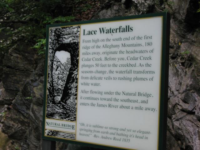 Lace Falls Signboard