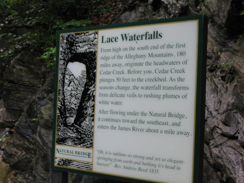 Lace Falls Signboard