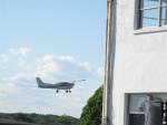 Plane just taking off as we arrive