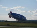 Blimp "parked" at the airport