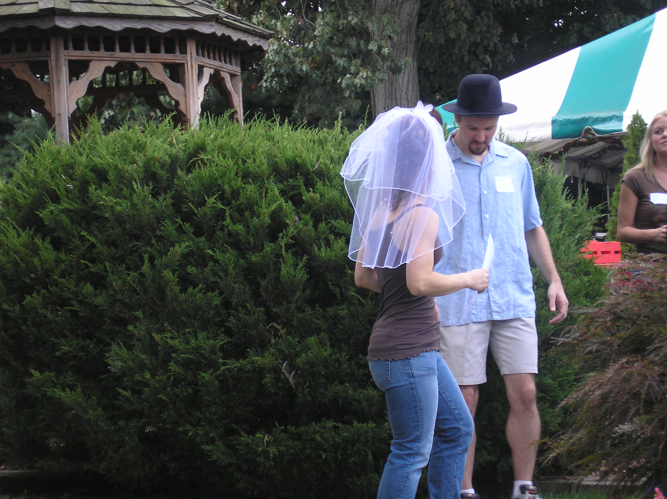 Bride & Groom with Hats